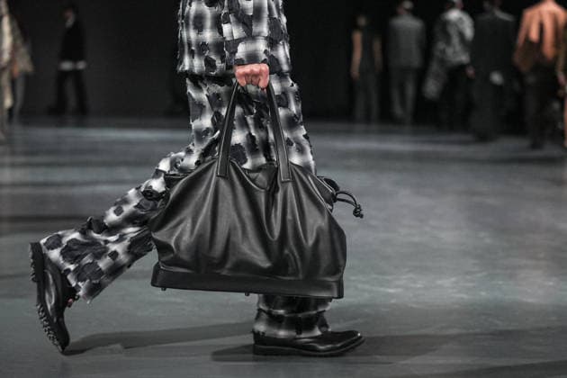 Milan, Milan Men s Fashion Week: Fall Winter 2026 - Men s Fashion, Fall Winter 2026 - QASIMI Fashion Show - Catwalk In the photo: bag detail  Copyright: xRiccardoxGIordanox xipa-agency.netx xRiccardoxGiordanox IPA_Agency_IPA70249435