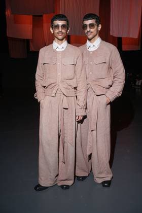 Milan, Milan Men s Fashion Week: Fall Winter 2026 - Men s Fashion, Fall Winter 2026 - QASIMI Fashion Show - front row In the photo: Twins Hadban  Copyright: xRiccardoxGIordanox xipa-agency.netx xRiccardoxGiordanox IPA_Agency_IPA70250089