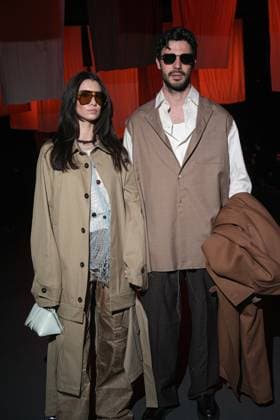 Milan, Milan Men s Fashion Week: Fall Winter 2026 - Men s Fashion, Fall Winter 2026 - QASIMI Fashion Show - front row In the photo: Benedetta Mennini Alessio Petrazzuoli  Copyright: xRiccardoxGIordanox xipa-agency.netx xRiccardoxGiordanox IPA_Agency_IPA70250313