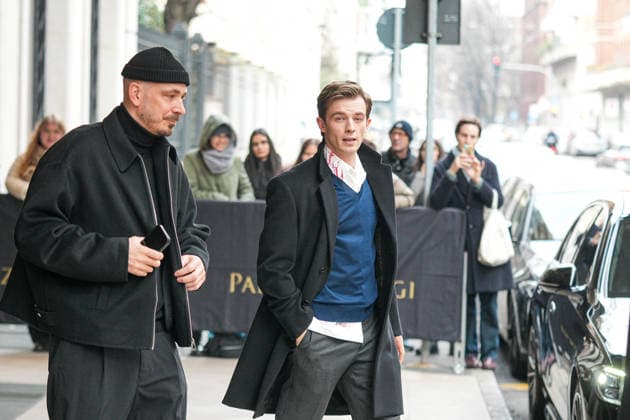 Milan, Milan Men s Fashion Week: Fall Winter 2026 - Men s Fashion, Fall Winter 2026 - Prada Fashion Show - Guests leaving the Hotel Paris. In the photo: Jannis Niewöhner  Copyright: xRiccardoxGIordanox xipa-agency.netx xRiccardoxGiordanox IPA_Agency_IPA70250959
