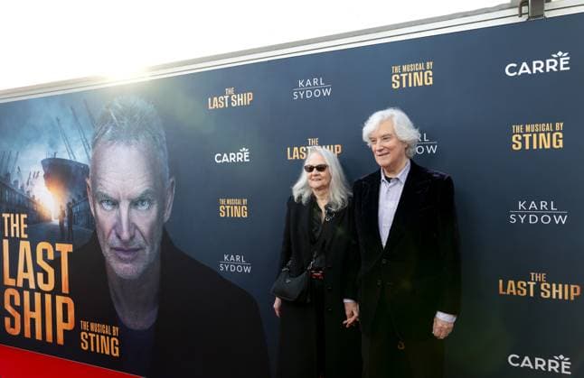 AMSTERDAM Film producer Karl Sydow and his wife, Anita Sydow, walk the red carpet at the world premiere of Sting s The Last Ship at CarrÃ . SANDER KONING ANP netherlands out - belgium out  Copyright: xx x547893629x originalFilename: 547893629.jpg