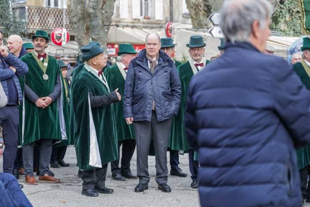 PRINCE ALBERT II DE MONACO A BRUIS LES BARONNIES PHOTOPQR LE DAUPHINE Laurie MUSCIO Buis les Baronnies 18 01 2026 Buis les Baronnies Drôme , January 18, 2026 Buis les Baronnies received its baron, Prince Albert II of Monaco on the occasion of the olive and oil festival and took the opportunity to appoint him knight of the olive tree brotherhood during a public ceremony Photo Laurie Muscio Le Dauphiné Libéré Buis les Baronnies Drôme , January 18, 2026 Buis les Baronnies welcomed its baron, Prince Albert II of Monaco, on the occasion of the olive and oil festival and took the opportunity to name him a knight of the olive brotherhood during a public ceremony Buis les Baronnies Drôme Rhône Alpes France  Copyright: xPHOTOPQR LExDAUPHINE MAXPPPxLauriexMUSCIOx 20260118JDL0177 20260118JDL0177