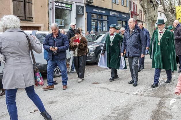 PRINCE ALBERT II DE MONACO A BRUIS LES BARONNIES PHOTOPQR LE DAUPHINE Laurie MUSCIO Buis les Baronnies 18 01 2026 Buis les Baronnies Drôme , January 18, 2026 Buis les Baronnies received its baron, Prince Albert II of Monaco on the occasion of the olive and oil festival and took the opportunity to appoint him knight of the olive tree brotherhood during a public ceremony Photo Laurie Muscio Le Dauphiné Libéré Buis les Baronnies Drôme , January 18, 2026 Buis les Baronnies welcomed its baron, Prince Albert II of Monaco, on the occasion of the olive and oil festival and took the opportunity to name him a knight of the olive brotherhood during a public ceremony Buis les Baronnies Drôme Rhône Alpes France  Copyright: xPHOTOPQR LExDAUPHINE MAXPPPxLauriexMUSCIOx 20260118JDL0181 20260118JDL0181