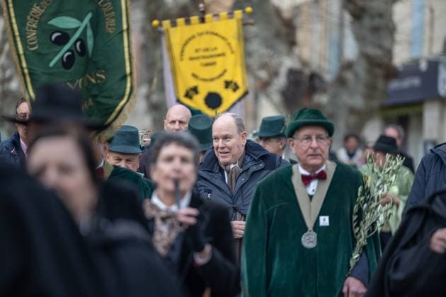 PRINCE ALBERT II DE MONACO A BRUIS LES BARONNIES PHOTOPQR LE DAUPHINE Laurie MUSCIO Buis les Baronnies 18 01 2026 Buis les Baronnies Drôme , January 18, 2026 Buis les Baronnies received its baron, Prince Albert II of Monaco on the occasion of the olive and oil festival and took the opportunity to appoint him knight of the olive tree brotherhood during a public ceremony Photo Laurie Muscio Le Dauphiné Libéré Buis les Baronnies Drôme , January 18, 2026 Buis les Baronnies welcomed its baron, Prince Albert II of Monaco, on the occasion of the olive and oil festival and took the opportunity to name him a knight of the olive brotherhood during a public ceremony Buis les Baronnies Drôme Rhône Alpes France  Copyright: xPHOTOPQR LExDAUPHINE MAXPPPxLauriexMUSCIOx 20260118JDL0191 20260118JDL0191