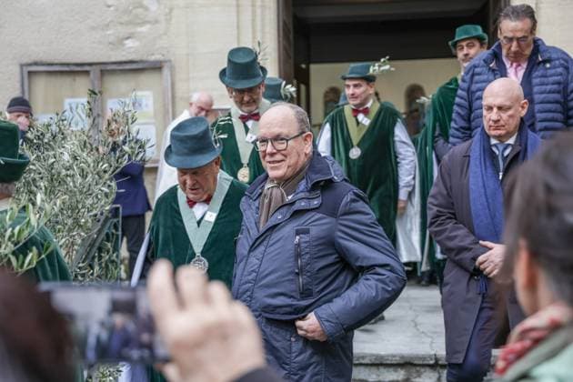 PRINCE ALBERT II DE MONACO A BRUIS LES BARONNIES PHOTOPQR LE DAUPHINE Laurie MUSCIO Buis les Baronnies 18 01 2026 Buis les Baronnies Drôme , January 18, 2026 Buis les Baronnies received its baron, Prince Albert II of Monaco on the occasion of the olive and oil festival and took the opportunity to appoint him knight of the olive tree brotherhood during a public ceremony Photo Laurie Muscio Le Dauphiné Libéré Buis les Baronnies Drôme , January 18, 2026 Buis les Baronnies welcomed its baron, Prince Albert II of Monaco, on the occasion of the olive and oil festival and took the opportunity to name him a knight of the olive brotherhood during a public ceremony Buis les Baronnies Drôme Rhône Alpes France  Copyright: xPHOTOPQR LExDAUPHINE MAXPPPxLauriexMUSCIOx 20260118JDL0207 20260118JDL0207