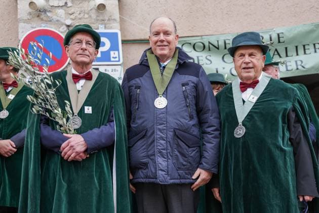 PRINCE ALBERT II DE MONACO A BRUIS LES BARONNIES PHOTOPQR LE DAUPHINE Laurie MUSCIO Buis les Baronnies 18 01 2026 Buis les Baronnies Drôme , January 18, 2026 Buis les Baronnies received its baron, Prince Albert II of Monaco on the occasion of the olive and oil festival and took the opportunity to appoint him knight of the olive tree brotherhood during a public ceremony Photo Laurie Muscio Le Dauphiné Libéré Buis les Baronnies Drôme , January 18, 2026 Buis les Baronnies welcomed its baron, Prince Albert II of Monaco, on the occasion of the olive and oil festival and took the opportunity to name him a knight of the olive brotherhood during a public ceremony Buis les Baronnies Drôme Rhône Alpes France  Copyright: xPHOTOPQR LExDAUPHINE MAXPPPxLauriexMUSCIOx 20260118JDL0212 20260118JDL0212