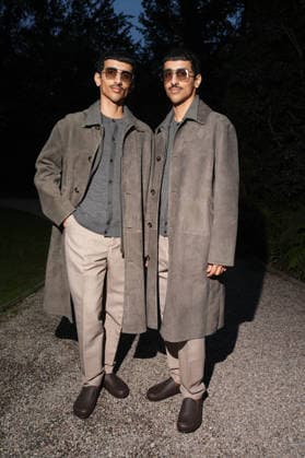 Milan, Milan Men s Fashion Week: Fall Winter 2026 - Men s Fashion, Fall Winter 2026 - Tod s Presentation - Arrivals In the photo: Twins Hadban  Copyright: xRiccardoxGIordanox xipa-agency.netx xRiccardoxGiordanox IPA_Agency_IPA70262259
