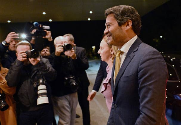 Portugal votes for presidential elections in Lisbon LISBON, PORTUGAL - JANUARY 18: Chega party leader Andre Ventura arrives at a hotel for the election results during Portugal s presidential elections in Lisbon on January 18, 2026. Portugal started voting in the first round of a presidential election in which a far-right candidate could for the first time make it to a run-off, but with the final result hard to call. Zed Jameson Anadolu Lisbon Portugal. Editorial use only. Please get in touch for any other usage.  Copyright: x2026xAnadoluxZedxJamesonx