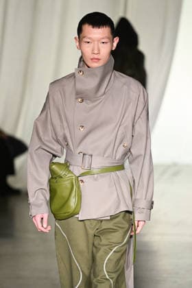 Milan, Milan Men s Fashion Week: Fall Winter 2026 - Men s Fashion, Fall Winter 2026 - Saul Nash fashion show. Fashion show photo: model  Copyright: xSimonaxChiocciax xipa-agency.netx xFotosickix IPA_Agency_IPA70272390