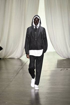 Milan, Milan Men s Fashion Week: Fall Winter 2026 - Men s Fashion, Fall Winter 2026 - Saul Nash fashion show. Fashion show photo: model  Copyright: xSimonaxChiocciax xipa-agency.netx xFotosickix IPA_Agency_IPA70272499