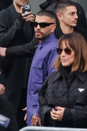Milan, Milan Fashion Week Menswear Fall Winter 2026 2027 - Men s Fashion, Fall Winter 2026 2027 - Prada Fashion Show - Guest Arrivals. Pictured: Rauw Alejandro (singer and rapper)  Copyright: xAlessandroxBremecx xipa-agency.netx xx IPA_Agency_IPA70274718