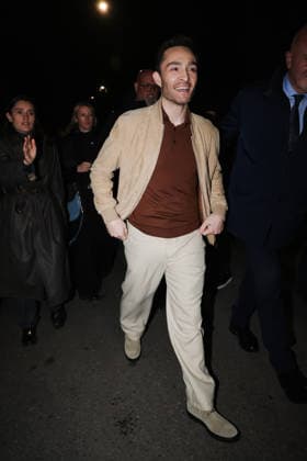Milan, Milan Fashion Week Menswear Fall Winter 2026 2027 - Men s Fashion, Fall Winter 2026 2027 - Tod s Presentation - Guest Arrivals. Pictured: Ed Westwick (actor)  Copyright: xAlessandroxBremecx xipa-agency.netx xx IPA_Agency_IPA70274837