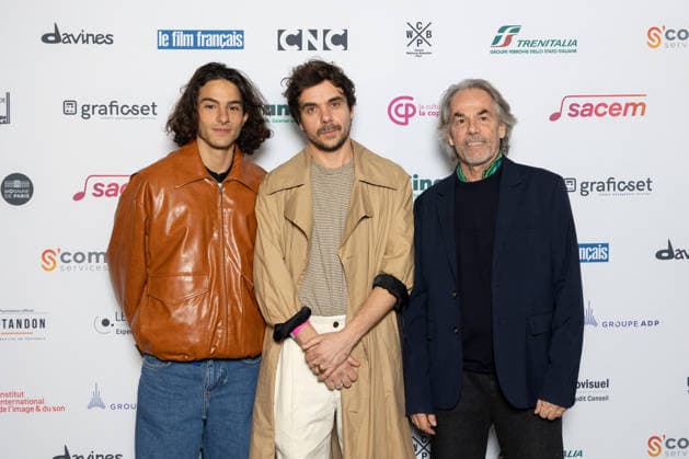Ceremonie Des Lumieres 2026 Sayyid El Alami, Antoine Chevrollier and producer Nicolas Blanc attends the Ceremonie Des Lumieres 31th International Press Award Ceremony at l Institut du Monde Arabe on January 18, 2026 in Paris, France. Photo by Nasser Berzane ABACAPRESS.COM Paris France  Copyright: xBerzanexNasser ABACAx
