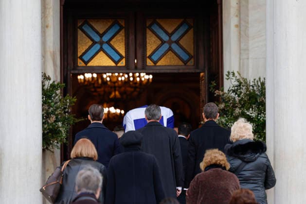 View of the coffin during the funeral of Princess Irene of Greece and Denmark held at the Metropolitan cathedreal of Athens, Greece on 19 January 2026. Princess Irene of Greece and Denmark died in Madrid last 15 January. Funeral of Princess Irene of Greece and Denmark in Athens !ACHTUNG: NUR REDAKTIONELLE NUTZUNG!  Copyright: xMariscalx GRAF1024 20260119-55019105275_1