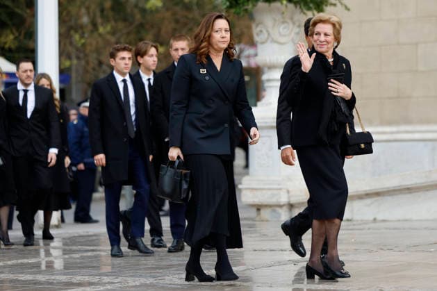 Queen Anne-Marie of Greece (R) attends to the mass funeral of Princess Irene of Greece and Denmark held at the Metropolitan cathedreal of Athens, Greece on 19 January 2026. Princess Irene of Greece and Denmark died in Madrid last 15 January. Funeral of Princess Irene of Greece and Denmark in Athens !ACHTUNG: NUR REDAKTIONELLE NUTZUNG!  Copyright: xMariscalx GRAF1093 20260119-55019106062_1