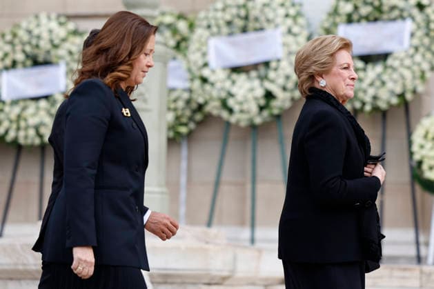 Queen Anne-Marie of Greece (R) and Princess Alexia of Greece and Denmark (L) attend to the mass funeral of Princess Irene of Greece and Denmark held at the Metropolitan cathedreal of Athens, Greece on 19 January 2026. Princess Irene of Greece and Denmark died in Madrid last 15 January. Funeral of Princess Irene of Greece and Denmark in Athens !ACHTUNG: NUR REDAKTIONELLE NUTZUNG!  Copyright: xMariscalx GRAF1097 20260119-55019106110_1