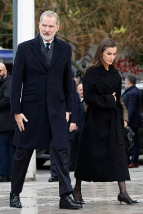 Spanish King Felipe VI (L) and Queen Letizia (R) after attending to the funeral of Princess Irene of Greece and Denmark held at the Metropolitan cathedreal of Athens, Greece on 19 January 2026. Princess Irene of Greece and Denmark died in Madrid last 15 January. Funeral of Princess Irene of Greece and Denmark in Athens !ACHTUNG: NUR REDAKTIONELLE NUTZUNG!  Copyright: xMariscalx GRAF1119 20260119-55019106239_1