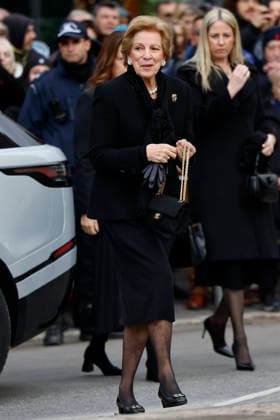 Queen Anne-Marie of Greece attends to the mass funeral of Princess Irene of Greece and Denmark held at the Metropolitan cathedreal of Athens, Greece on 19 January 2026. Princess Irene of Greece and Denmark died in Madrid last 15 January. Funeral of Princess Irene of Greece and Denmark in Athens !ACHTUNG: NUR REDAKTIONELLE NUTZUNG!  Copyright: xMariscalx GRAF1122 20260119-55019106247_1