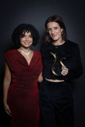 Exclusive - Ceremonie Des Lumieres 2026 - Portrait Exclusive - Letícia Alasse, Pauline Loquès Best First Film attends the Ceremonie Des Lumieres 31th International Press Award Ceremony at l Institut du Monde Arabe on January 18, 2026 in Paris, France. Photo by Nasser Berzane ABACAPRESS.COM Paris France  Copyright: xBerzanexNasser ABACAx