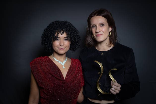 Exclusive - Ceremonie Des Lumieres 2026 - Portrait Exclusive - Letícia Alasse, Pauline Loquès Best First Film attends the Ceremonie Des Lumieres 31th International Press Award Ceremony at l Institut du Monde Arabe on January 18, 2026 in Paris, France. Photo by Nasser Berzane ABACAPRESS.COM Paris France  Copyright: xBerzanexNasser ABACAx