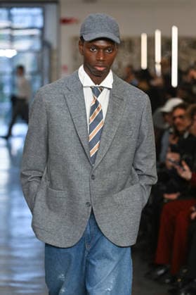 Milan, Milan Men s Fashion Week: Fall Winter 2026 - Men s Fashion, Fall Winter 2026 - David Catalan fashion show. Fashion show photo: model  Copyright: xSimonaxChiocciax xipa-agency.netx xFotosickix IPA_Agency_IPA70286922