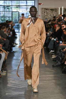Milan, Milan Men s Fashion Week: Fall Winter 2026 - Men s Fashion, Fall Winter 2026 - Miguel Vieira fashion show. Fashion show photo: model  Copyright: xSimonaxChiocciax xipa-agency.netx xFotosickix IPA_Agency_IPA70287714
