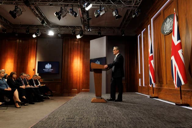 Prime Minister Keir Starmer holds press conference 19 01 2026. London, United Kingdom. Prime Minister Keir Starmer holds a press conference to discuss International Affairs and the cost of living from 9 Downing Street., Credit:Simon Dawson Avalon United Kingdom, Greater London, London, 9 Downing Street  Copyright: xSimonxDawsonx xAvalonx 1067350994