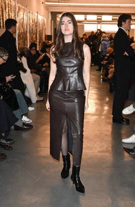 Milan, Milan Men s Fashion Week: Fall Winter 2026 - Men s Fashion, Fall Winter 2026 - Miguel Vieira show. Front row. Pictured: Irene Nicolao  Copyright: xSimonaxChiocciax xipa-agency.netx xFotosickix IPA_Agency_IPA70289266