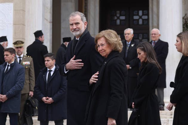 Princess Irene of Greece and Denmark laid to rest in Athens ATHENS, GREECE - JANUARY 19: Spain s King Felipe VI and his mother, Queen Sofia attend the funeral of Princess Irene of Greece and Denmark, at the Metropolitan Cathedral in Athens, Greece, on January 19, 2026. Costas Baltas Anadolu Athens Greece. Editorial use only. Please get in touch for any other usage.  Copyright: x2026xAnadoluxCostasxBaltasx