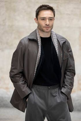 MFW - Menswear Fall Winter 2026-27 ARMANI Photocall MILAN, ITALY - JANUARY 19: Ed Westwick arrives at the Giorgio Armani fashion show during the Milan Fashion Week - Menswear Fall Winter 2026-2027 on January 19, 2026 in Milan, Italy. Photo by Marco Piovanotto Abacapress.com  Copyright: xPiovanottoxMarco ABACAx