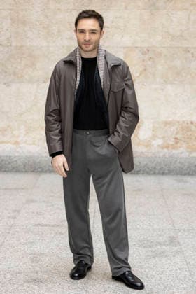 MFW - Menswear Fall Winter 2026-27 ARMANI Photocall MILAN, ITALY - JANUARY 19: Ed Westwick arrives at the Giorgio Armani fashion show during the Milan Fashion Week - Menswear Fall Winter 2026-2027 on January 19, 2026 in Milan, Italy. Photo by Marco Piovanotto Abacapress.com  Copyright: xPiovanottoxMarco ABACAx