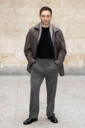 MFW - Menswear Fall Winter 2026-27 ARMANI Photocall MILAN, ITALY - JANUARY 19: Ed Westwick arrives at the Giorgio Armani fashion show during the Milan Fashion Week - Menswear Fall Winter 2026-2027 on January 19, 2026 in Milan, Italy. Photo by Marco Piovanotto Abacapress.com  Copyright: xPiovanottoxMarco ABACAx