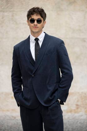 MFW - Menswear Fall Winter 2026-27 ARMANI Photocall MILAN, ITALY - JANUARY 19: Tom Blyth arrives at the Giorgio Armani fashion show during the Milan Fashion Week - Menswear Fall Winter 2026-2027 on January 19, 2026 in Milan, Italy. Photo by Marco Piovanotto Abacapress.com  Copyright: xPiovanottoxMarco ABACAx