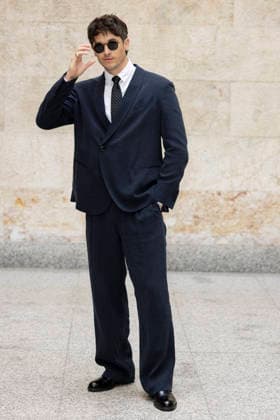 MFW - Menswear Fall Winter 2026-27 ARMANI Photocall MILAN, ITALY - JANUARY 19: Tom Blyth arrives at the Giorgio Armani fashion show during the Milan Fashion Week - Menswear Fall Winter 2026-2027 on January 19, 2026 in Milan, Italy. Photo by Marco Piovanotto Abacapress.com  Copyright: xPiovanottoxMarco ABACAx