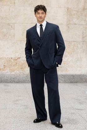 MFW - Menswear Fall Winter 2026-27 ARMANI Photocall MILAN, ITALY - JANUARY 19: Tom Blyth arrives at the Giorgio Armani fashion show during the Milan Fashion Week - Menswear Fall Winter 2026-2027 on January 19, 2026 in Milan, Italy. Photo by Marco Piovanotto Abacapress.com  Copyright: xPiovanottoxMarco ABACAx
