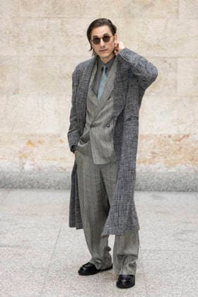 MFW - Menswear Fall Winter 2026-27 ARMANI Photocall MILAN, ITALY - JANUARY 19: Luca Martinelli arrives at the Giorgio Armani fashion show during the Milan Fashion Week - Menswear Fall Winter 2026-2027 on January 19, 2026 in Milan, Italy. Photo by Marco Piovanotto Abacapress.com  Copyright: xPiovanottoxMarco ABACAx