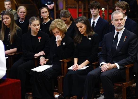 19-01-2026 Greece King Felipe and and and Crown Prince Pavlos and Queen Sofia and Queen Anne Marie and Queen Letizia and Princess Leonor and Princess Sofia leave the Metropolitan Cathedral of Athens, after they attended the funeral service of Princess Irene, Athens, Greece. Â  Copyright: xPPEx