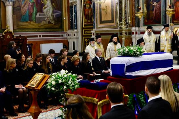 19-01-2026 Greece King Felipe and and and Crown Prince Pavlos and Queen Sofia and Queen Anne Marie and Queen Letizia and Princess Leonor and Princess Sofia leave the Metropolitan Cathedral of Athens, after they attended the funeral service of Princess Irene, Athens, Greece. Â  Copyright: xPPEx