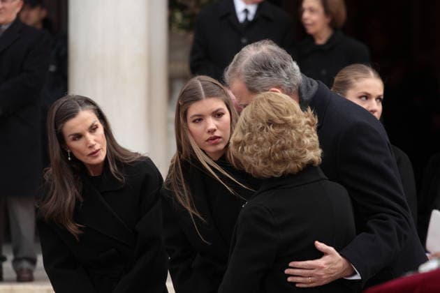 January 19, 2026, Athens, Greece: Spain s King Felipe VI and his mother, emeritus Queen Sofia and Spanish Crown Princess Leonor and Princess Sofia, at Athens Cathedral for the funeral of Princess Irene of Greece. Athens Greece - ZUMAv62_ 20260119_zaf_v62_009 Copyright: xAristidisxVafeiadakisx