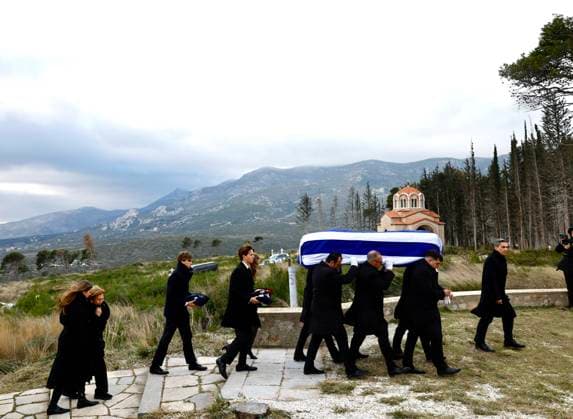 Queen Letizia, Spanish King Felipe VI and Queen Sofia during the funeral of Irene of Greece in Athens on Monday, 19 January 2026. Cordon Press  FRANCISCOxGOMEZ