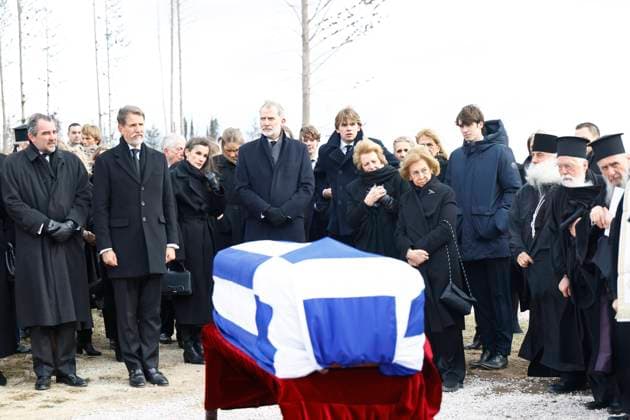 Queen Letizia, Spanish King Felipe VI and Queen Sofia during the funeral of Irene of Greece in Athens on Monday, 19 January 2026. Cordon Press 