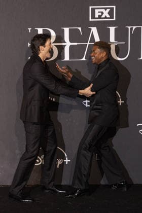 The Beauty - Premiere ROME, ITALY - JANUARY 19: (L-R) Ashton Kutcher and Jeremy Pope attend The Beauty premiere at Terme Di Diocleziano on January 19, 2026 in Rome, Italy. Primo Barol Anadolu Rome Italy. Editorial use only. Please get in touch for any other usage.  Copyright: x2026xAnadoluxPrimoxBarolx