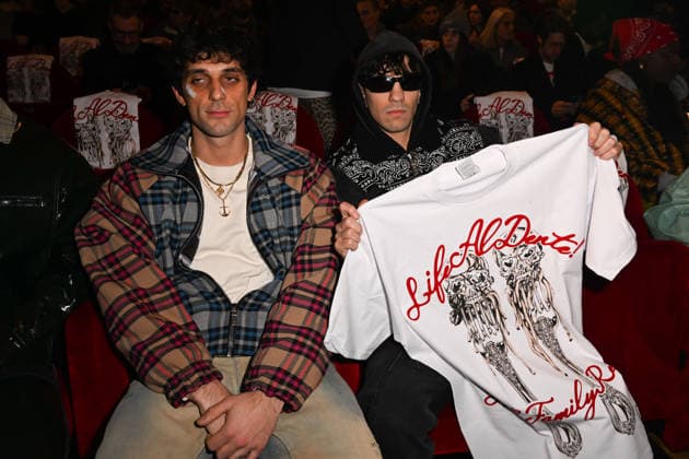 Milan, Milan Men s Fashion Week: Fall Winter 2026 - Men s Fashion, Fall Winter 2026. - PDF - fashion show . arrivals. Pictured: Bresh, Tedua  Copyright: xSimonaxChiocciax xipa-agency.netx xFotosickix IPA_Agency_IPA70306574