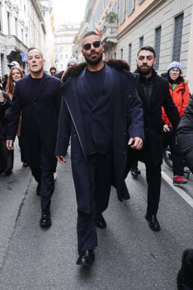 Milan, Milan Fashion Week Menswear Fall Winter 2026 2027 - Men s Fashion, Fall Winter 2026 2027 - Giorgio Armani Fashion Show - Guest Arrivals. Pictured: Ricky Martin  Copyright: xAlessandroxBremecx xipa-agency.netx xx IPA_Agency_IPA70307092