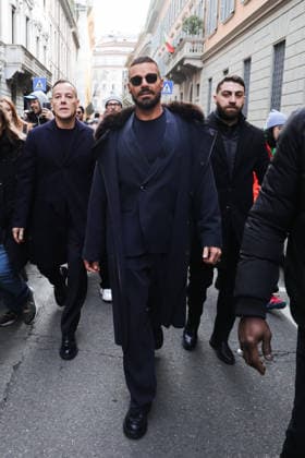 Milan, Milan Fashion Week Menswear Fall Winter 2026 2027 - Men s Fashion, Fall Winter 2026 2027 - Giorgio Armani Fashion Show - Guest Arrivals. Pictured: Ricky Martin  Copyright: xAlessandroxBremecx xipa-agency.netx xx IPA_Agency_IPA70307093