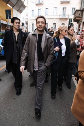 Milan, Milan Fashion Week Menswear Fall Winter 2026 2027 - Men s Fashion, Fall Winter 2026 2027 - Giorgio Armani Fashion Show - Guest Arrivals. Pictured: Ed Westwick  Copyright: xAlessandroxBremecx xipa-agency.netx xx IPA_Agency_IPA70307098
