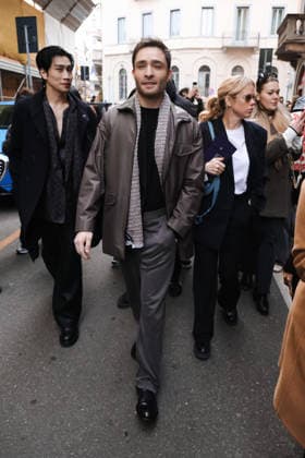 Milan, Milan Fashion Week Menswear Fall Winter 2026 2027 - Men s Fashion, Fall Winter 2026 2027 - Giorgio Armani Fashion Show - Guest Arrivals. Pictured: Ed Westwick  Copyright: xAlessandroxBremecx xipa-agency.netx xx IPA_Agency_IPA70307099