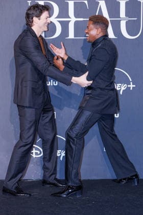 News - Red Carpet - THE BEAUTY Ashton Kutcher and Jeremy Pope attend the red carpet of the movie THE BEAUTY on January 19, 2026 at Terme di Diocleziano, Rome, Italy Rome Terme di Diocleziano Italy Copyright: xEmanuelaxVertollix xLiveMediax LPN_2248956