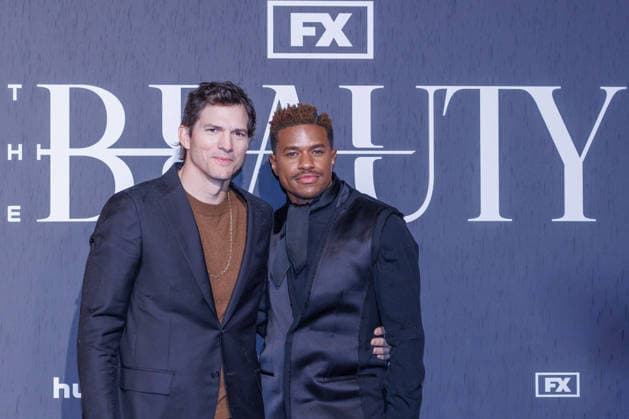 News - Red Carpet - THE BEAUTY Ashton Kutcher and Jeremy Pope attend the red carpet of the movie THE BEAUTY on January 19, 2026 at Terme di Diocleziano, Rome, Italy Rome Terme di Diocleziano Italy Copyright: xEmanuelaxVertollix xLiveMediax LPN_2248962