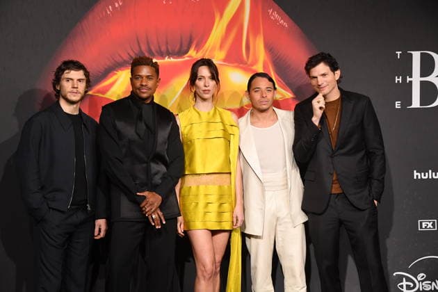 Rome, Baths of Diocletian Series Premiere The Beauty , Pictured: Evan Peters, Jeremy Pope, Rebecca Hall, Anthony Ramos, Ashton Kutcher  Copyright: xVincenzoxLandix xipa-agency.netx xVincenzoxLandix IPA_Agency_IPA70310605